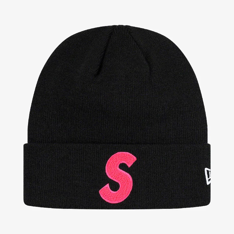 Durable canvas cap for rugged outdoor use -Supreme x New Era Beanie 'S Logo' Black (FW19)