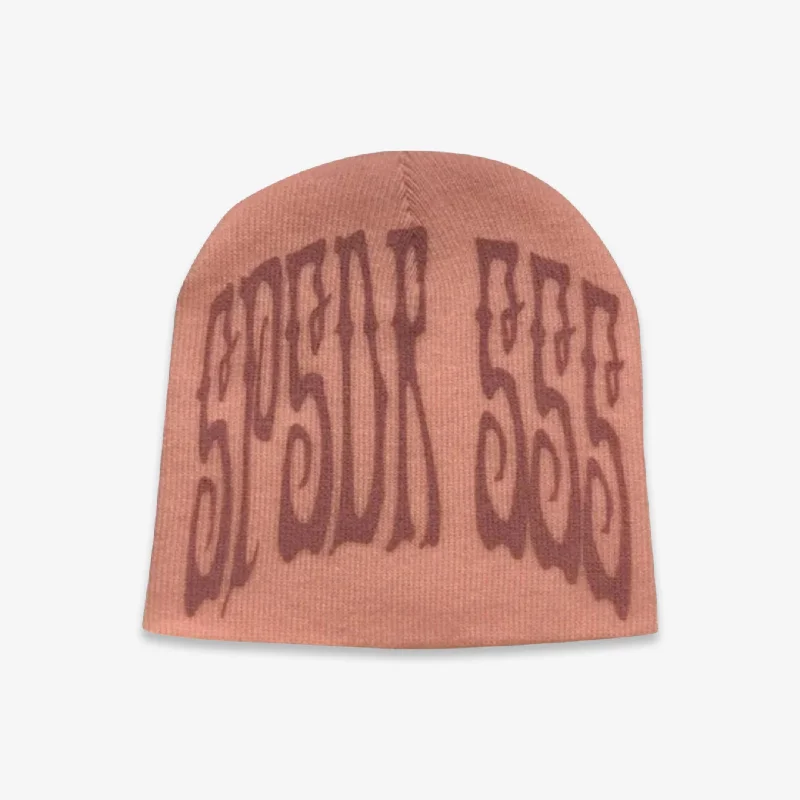 Bright neon cap for bold visibility needs -Sp5der 'Longlegs' Beanie Pink (FW21)