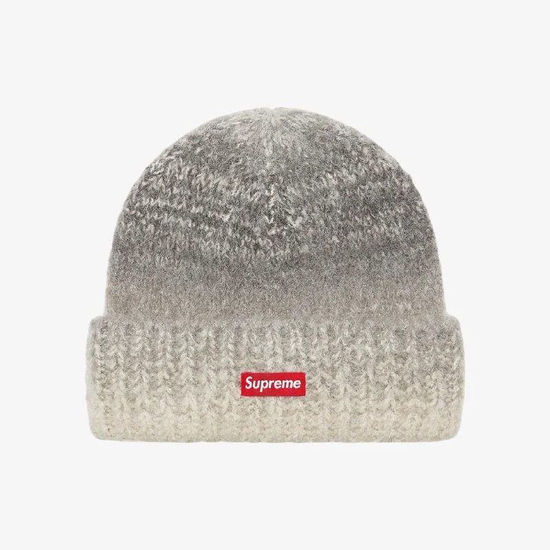 Retro cap with faded wash finish -Supreme Beanie 'Gradient Stripe' Grey (FW21)