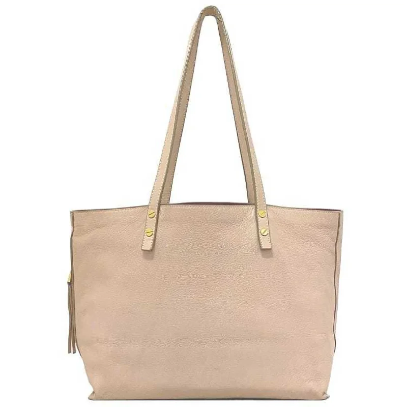 Handle bags with bold text for statements -Chloé  Leather Tote Bag (Pre-Owned)