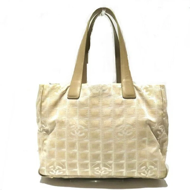 Handle bags with artistic prints for creativity -Chanel  Nylon Canvas Leather Tote Bag (Pre-Owned)