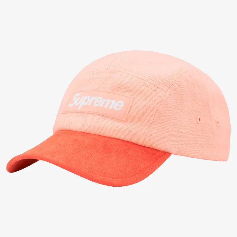 Vintage cap for retro fashion enthusiasts -Supreme Camp Cap 'Suede Visor' Peach (SS23)