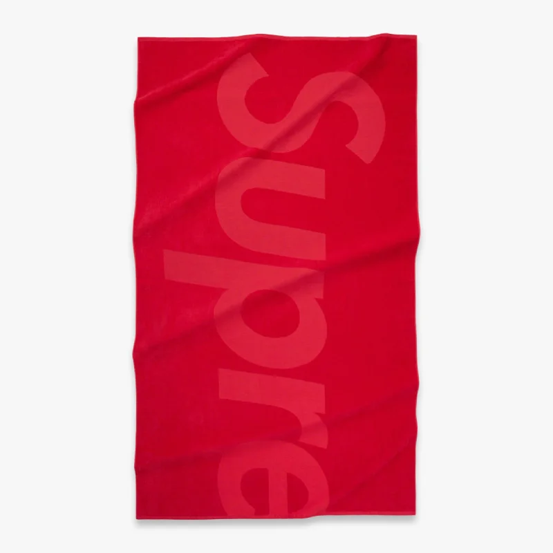 Lightweight cap for summer hiking trails -Supreme Towel 'Tonal Logo' Red (SS23)