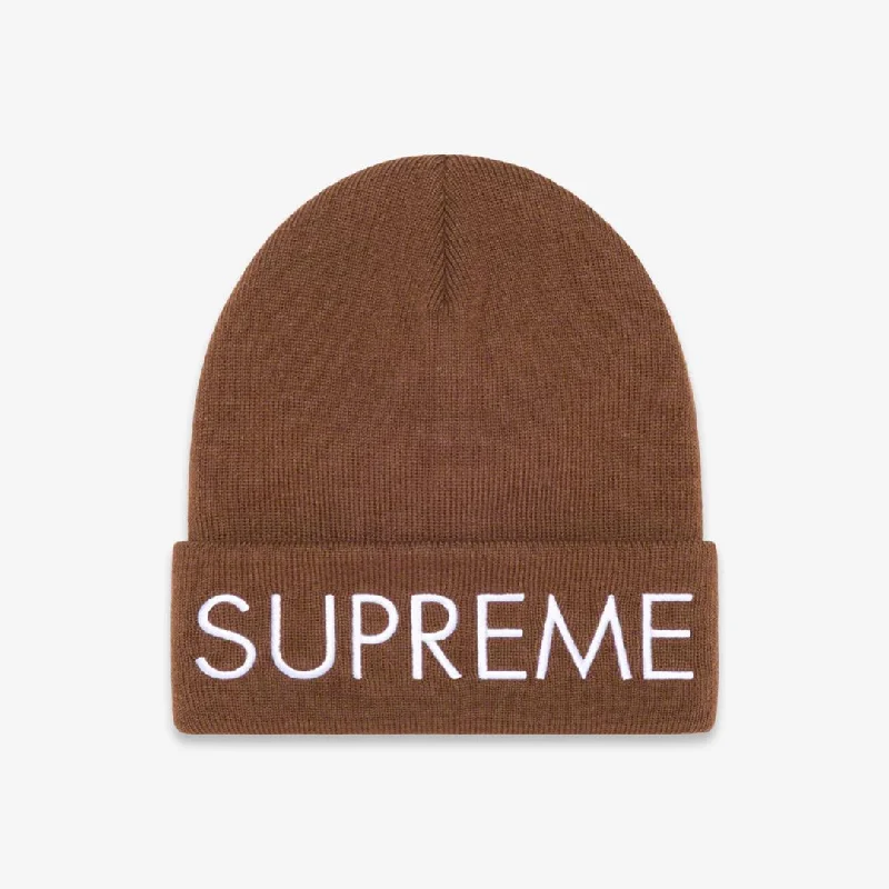 Neon trucker cap for high-visibility safety -Supreme Beanie 'Capital' Dark Brown (FW22)