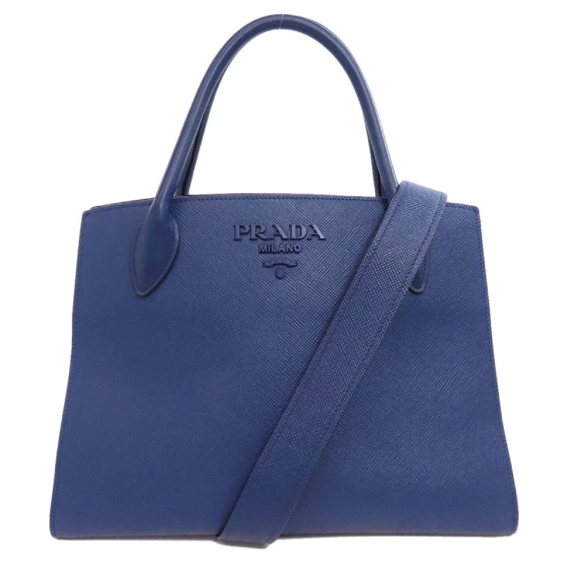 Handle bags with laptop sleeves for work -Prada  Leather Tote Bag (Pre-Owned)