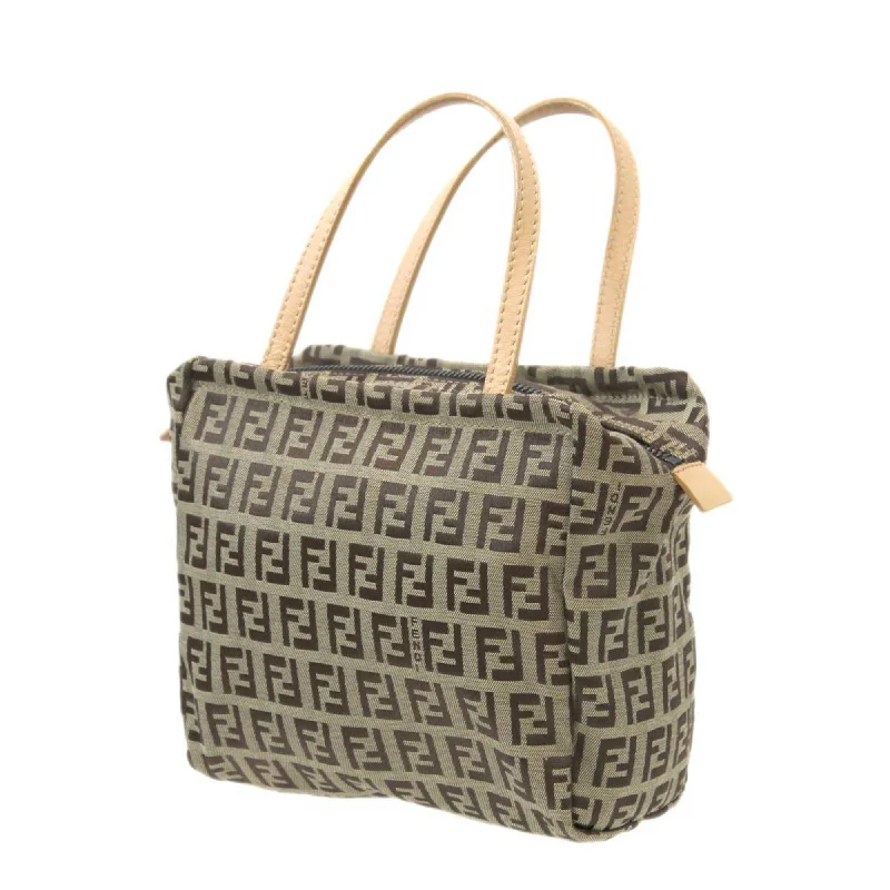 Handle bags with tropical prints for summer -Fendi Zucca  Canvas Tote Bag (Pre-Owned)