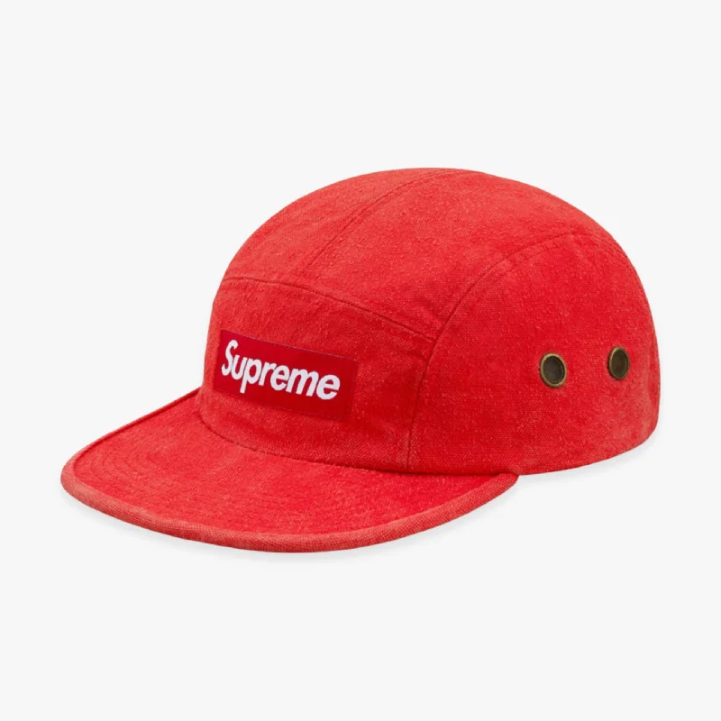 Designer dad cap for upscale casual flair -Supreme Napped Canvas Camp Cap Red (FW18)