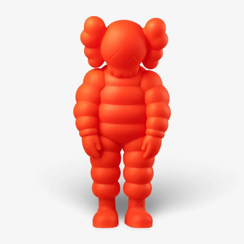 Canvas trucker cap for tough outdoor wear -KAWS Chum Figure 'What Party' Orange