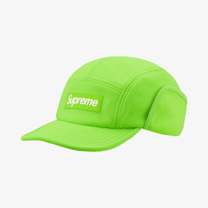 Adjustable dad cap for easy size tweaks -Supreme WINDSTOPPER Earflap Camp Cap Bright Green (FW21)