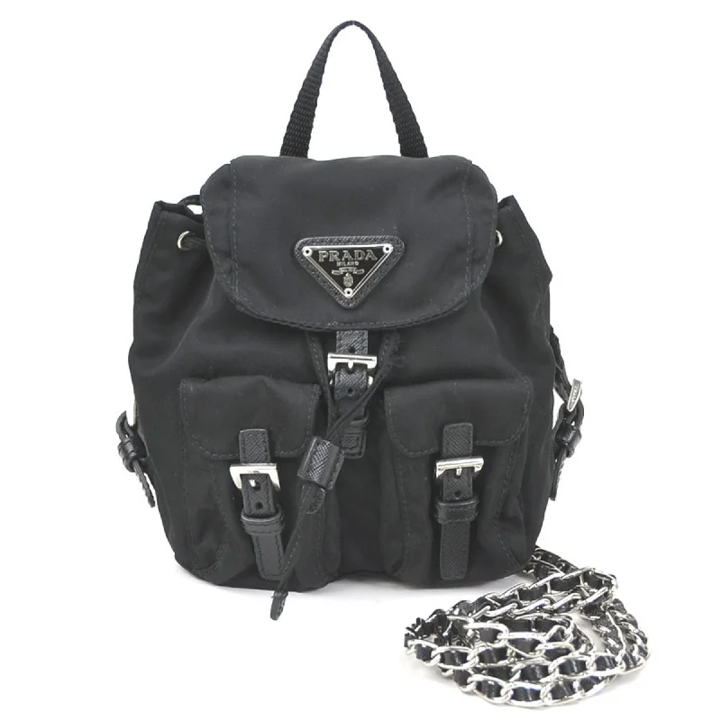 Handle bags with artistic prints for creativity -Prada   Nylon Metal Backpack (Pre-Owned)