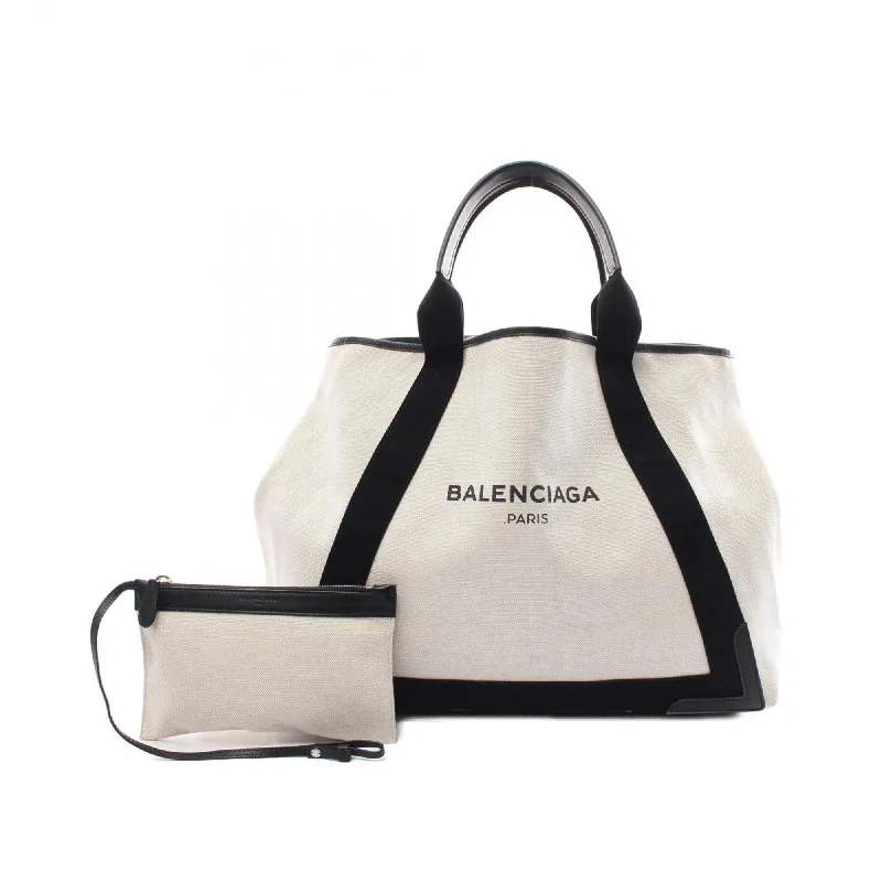 Handle bags with bold text for statements -Balenciaga   Canvas Leather Tote Bag (Pre-Owned)