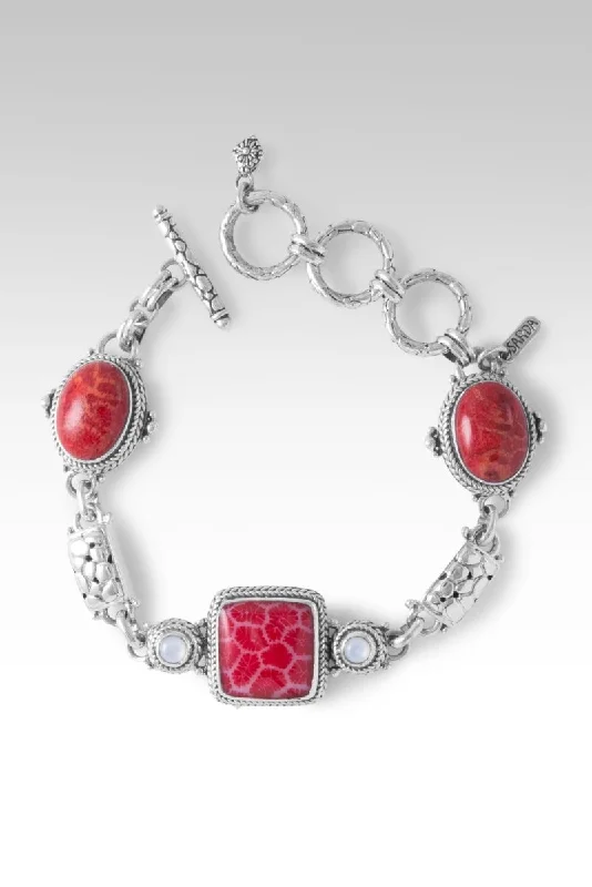 Bracelets with star sapphire for unique shine -Believe Always Bracelet™ in Red Indonesian Coral