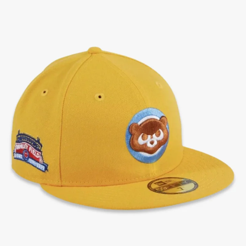 Wool sports cap for chilly game nights -New Era x MLB Cereal Pack 'Chicago Cubs Wrigley Field' (Golden Crisp) 59Fifty Patch Fitted Hat (Hat Club Exclusive)