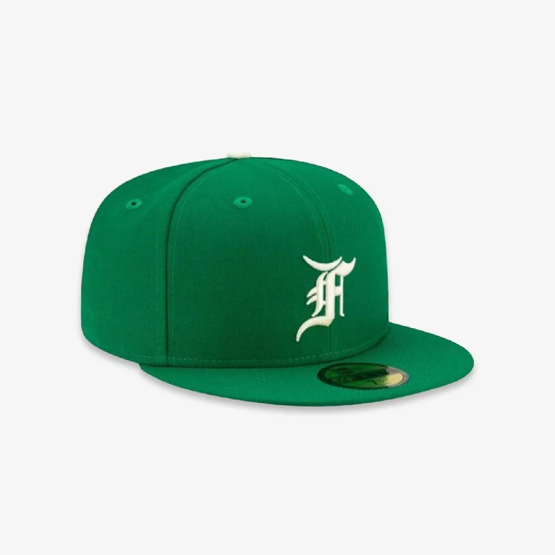 Embroidered name cap for unique personal touch -New Era x Fear of God Essentials 59Fifty Fitted Hat Kelly Green (FW21) 60185371