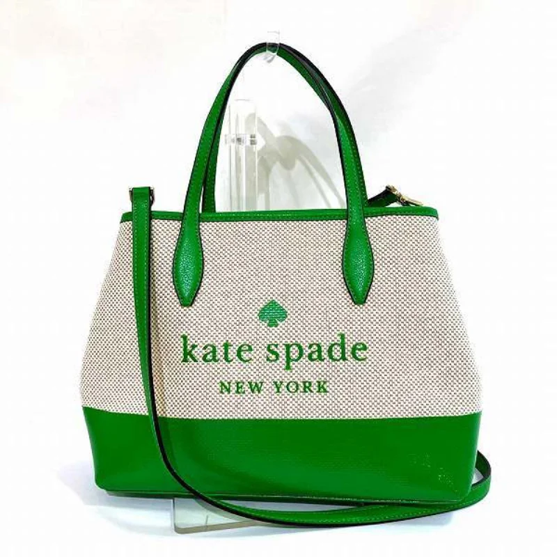 Handle bags with rustic leather for charm -Kate Spade   Canvas Leather Shoulder Bag Tote Bag (Pre-Owned)