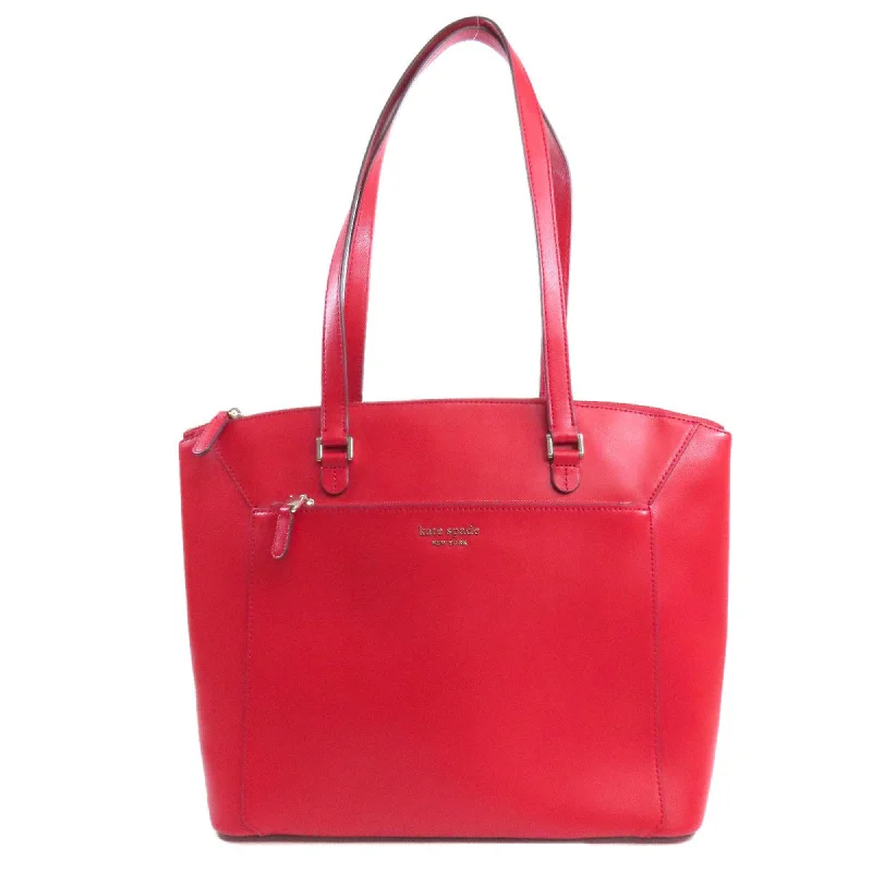 Handle bags with side pockets for organization -Kate Spade  Leather Tote Bag (Pre-Owned)