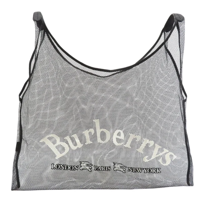 Handle bags with vintage vibes for nostalgia -Burberry  Polyester Leather Tote Bag (Pre-Owned)