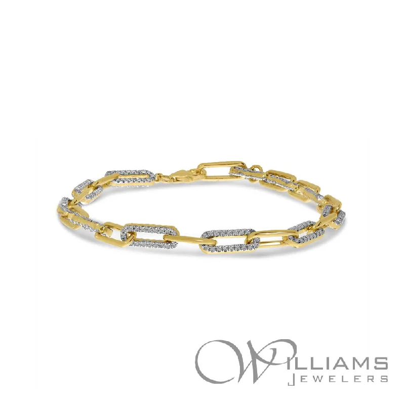 Bangles with tiger eye bands for warmth -Brevani 14 Karat Diamond Bracelet