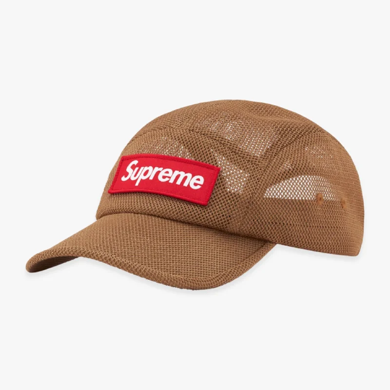 Embroidered cap with custom team initials -Supreme x Cordura Camp Cap 'Mesh' Sand (SS23)