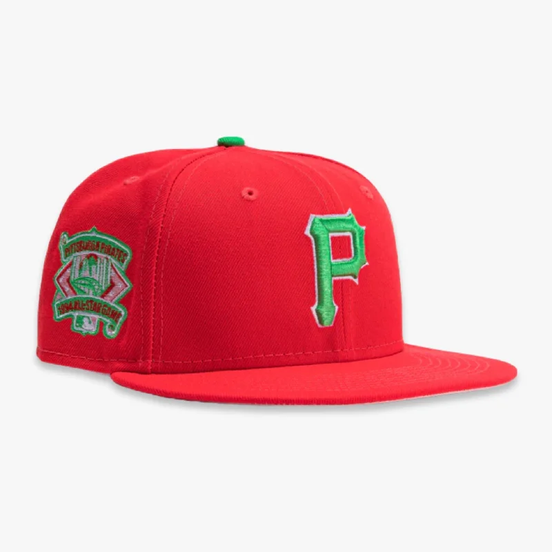 Retro striped cap for vintage sporty vibes -New Era x MLB Ballpark Snacks 'Pittsburgh Pirates 1994 All-Star Game' 59Fifty Patch Fitted Hat (Hat Club Exclusive)