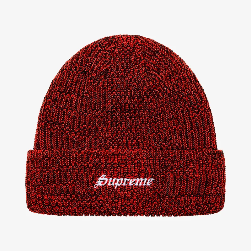 Classic black cap for versatile outfit pairing -Supreme Beanie 'Twisted Loose Gauge' Orange (FW21)