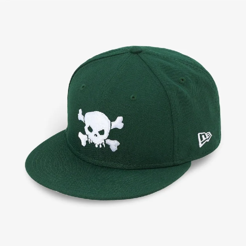 Vintage cap with distressed logo detail -Supreme x New Era Fitted Hat 'Skull' Green (SS21)