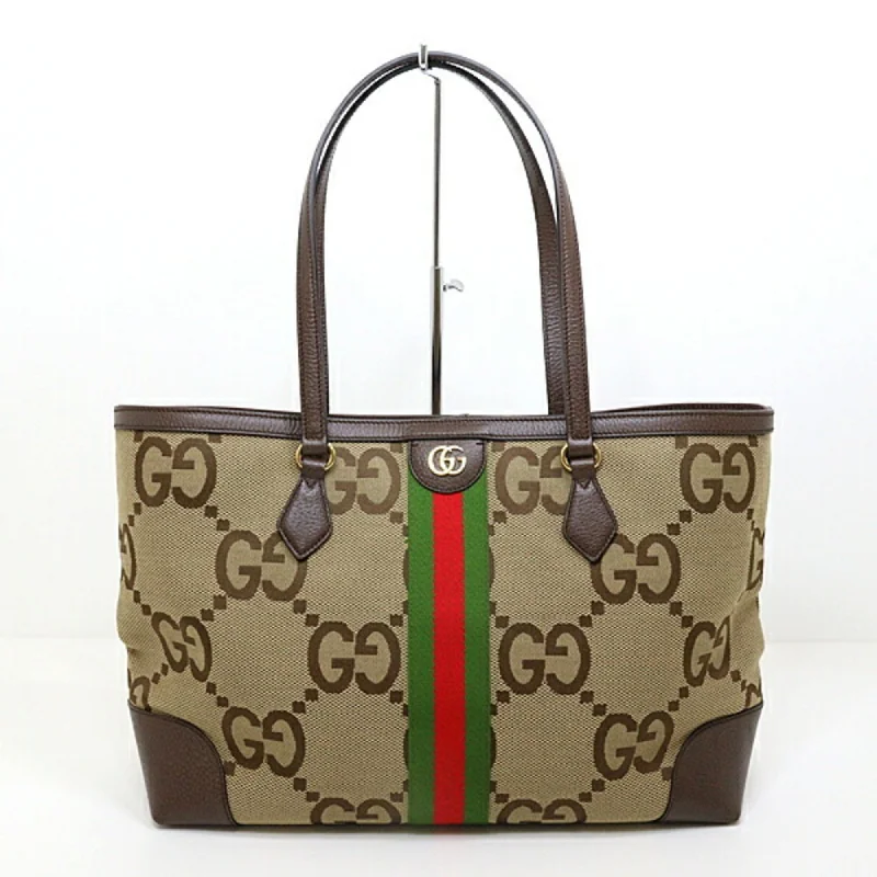 Handle bags with padded handles for comfort -Gucci Gg Canvas  Camel   Color Gg Canvas Tote Bag (Pre-Owned)