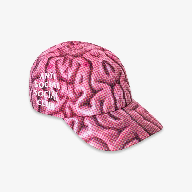 Soft cap for sensitive scalp comfort -Anti Social Social Club ASSC 'When The Mind Games Are Done' Hat Pink (SS22)