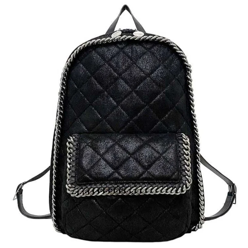 Handle bags with spacious interiors for storage -Stella Mccartney   Leather Polyester Metal Backpack (Pre-Owned)