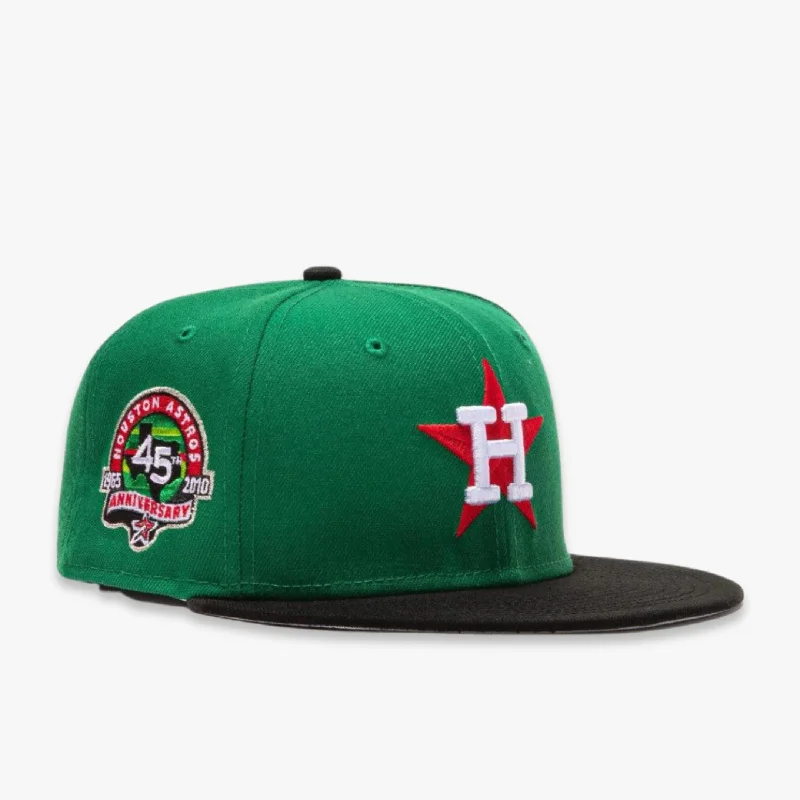 Camouflage cap with adjustable strap back -New Era x MLB Beer Pack 'Houston Astros 45th Anniversary' 59Fifty Patch Fitted Hat (Hat Club Exclusive)