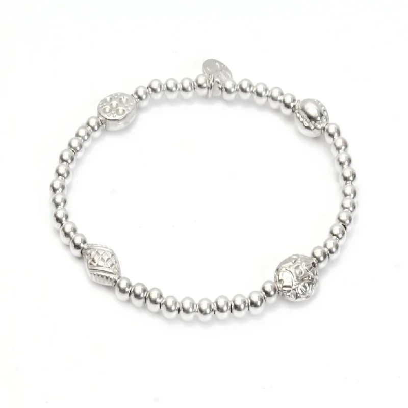 Bangles with gothic-inspired engravings for drama -Balance Ball Bracelet in Sterling Silver