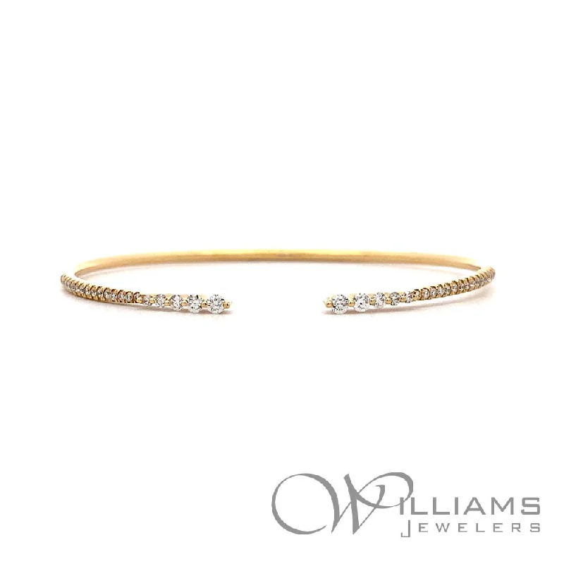 Bangles with rainbow moonstone for color play -Williams Signature 18 Karat Diamond Bracelet