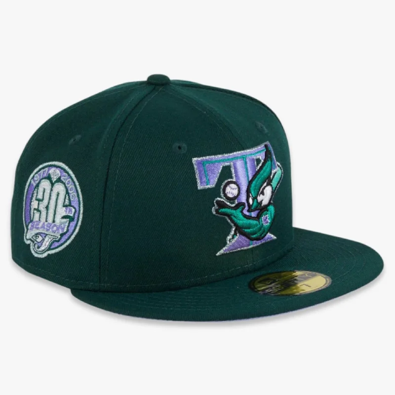 Minimalist cap with small stitched emblem -New Era x MLB Lavender Fields 'Toronto Blue Jays 30th Anniversary' 59Fifty Patch Fitted Hat (Hat Club Exclusive)