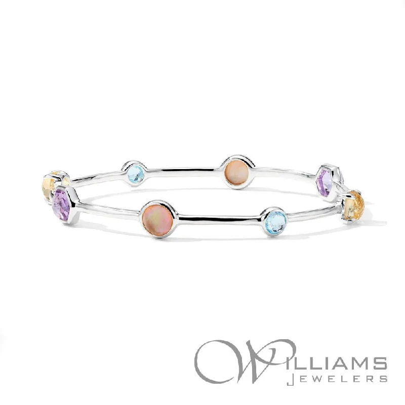 Bracelets with leather wrap for edgy look -Ippolita Rock Candy Sterling Silver Multi-Gem Bracelet