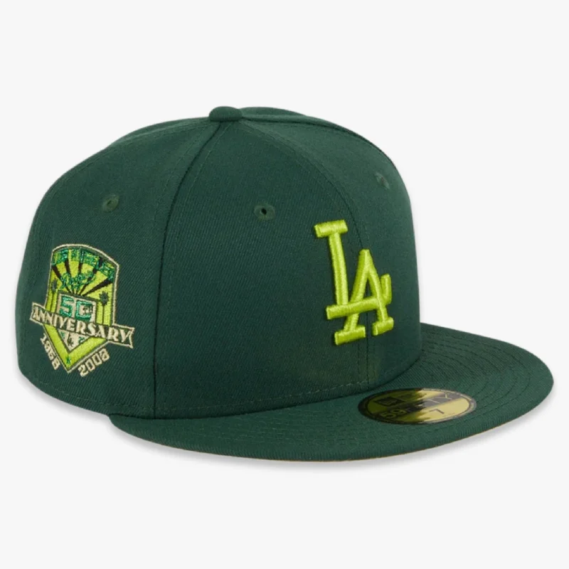 Washed cap with soft vintage feel -New Era x MLB Crocodile 'Los Angeles Dodgers 50th Anniversary' 59Fifty Patch Fitted Hat (Hat Club Exclusive)