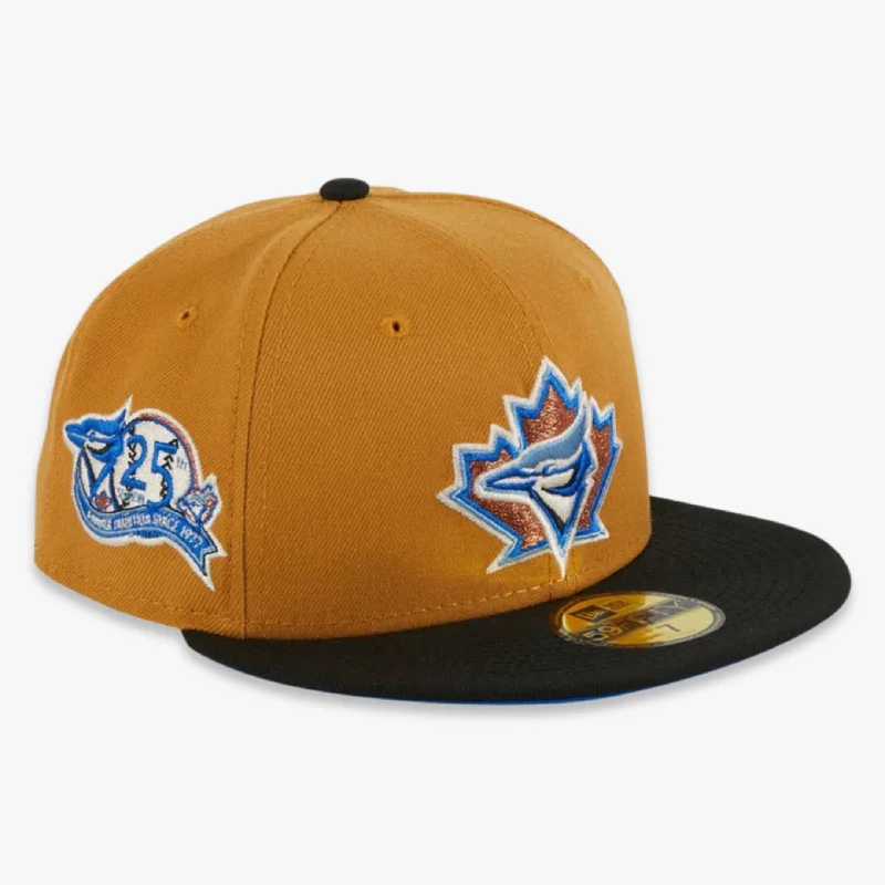 Lightweight cap for easy travel packing -New Era x MLB Ancient Egypt 'Toronto Blue Jays 25th Anniversary' 59Fifty Patch Fitted Hat (Hat Club Exclusive)