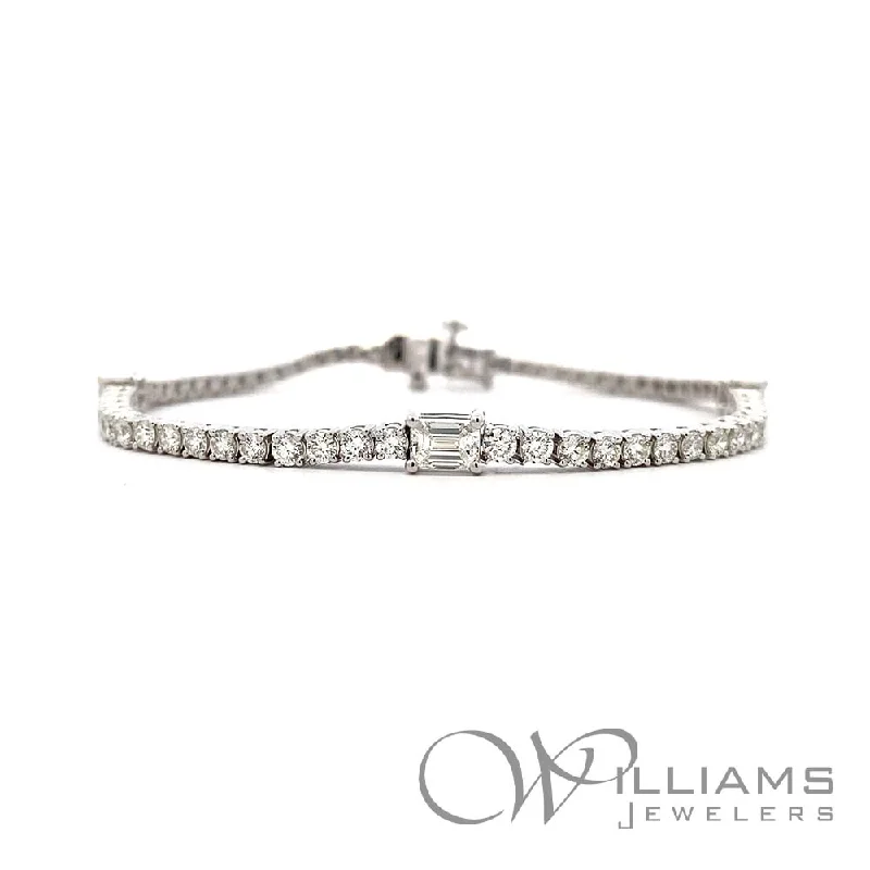 Bracelets with knot accents for symbolic charm -Williams Signature 14 Karat Diamond Bracelet