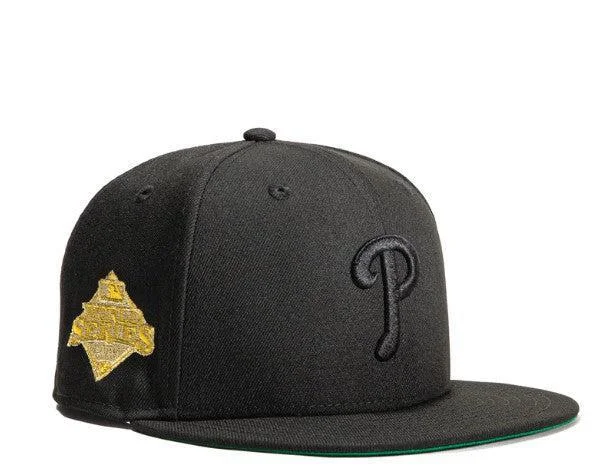 Canvas trucker cap for tough outdoor wear -New Era x MLB Gold Digger 'Philadelphia Phillies 2008 World Series' 59Fifty Patch Fitted Hat (Hat Club Exclusive)