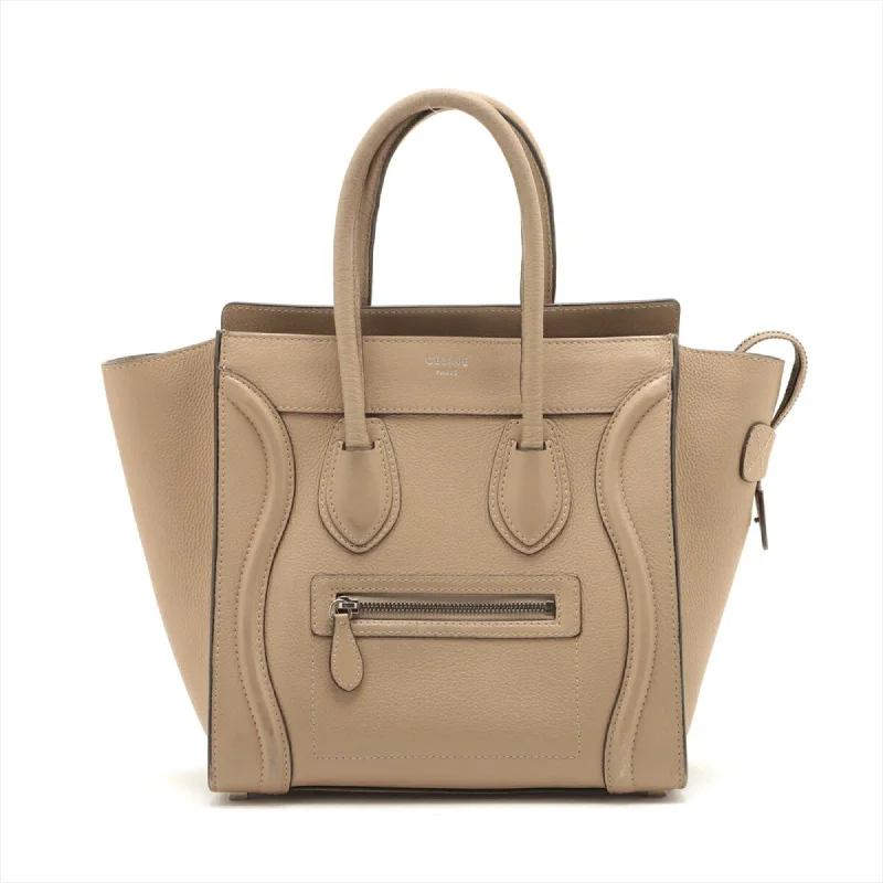 Handle bags with reinforced stitching for durability -Celine  Leather Handbag Tote Bag (Pre-Owned)