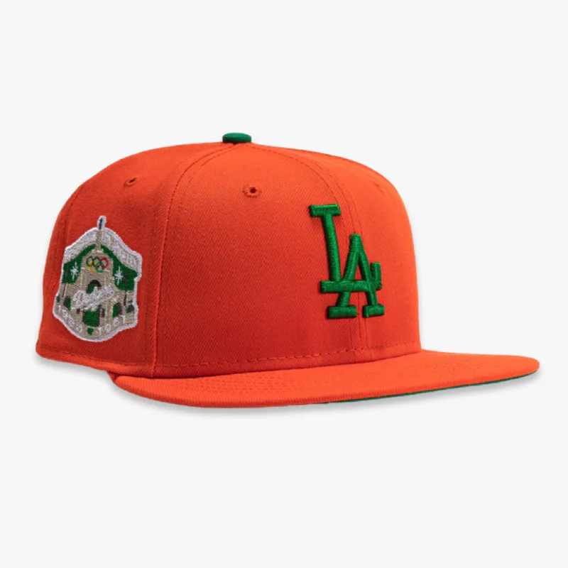 Canvas trucker cap for tough outdoor wear -New Era x MLB Ballpark Snacks 'Los Angeles Dodgers First Home' 59Fifty Patch Fitted Hat (Hat Club Exclusive)