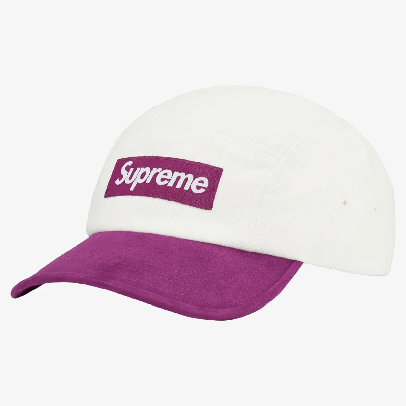 Waterproof cap for rainy day protection -Supreme Camp Cap 'Suede Visor' Natural (SS23)