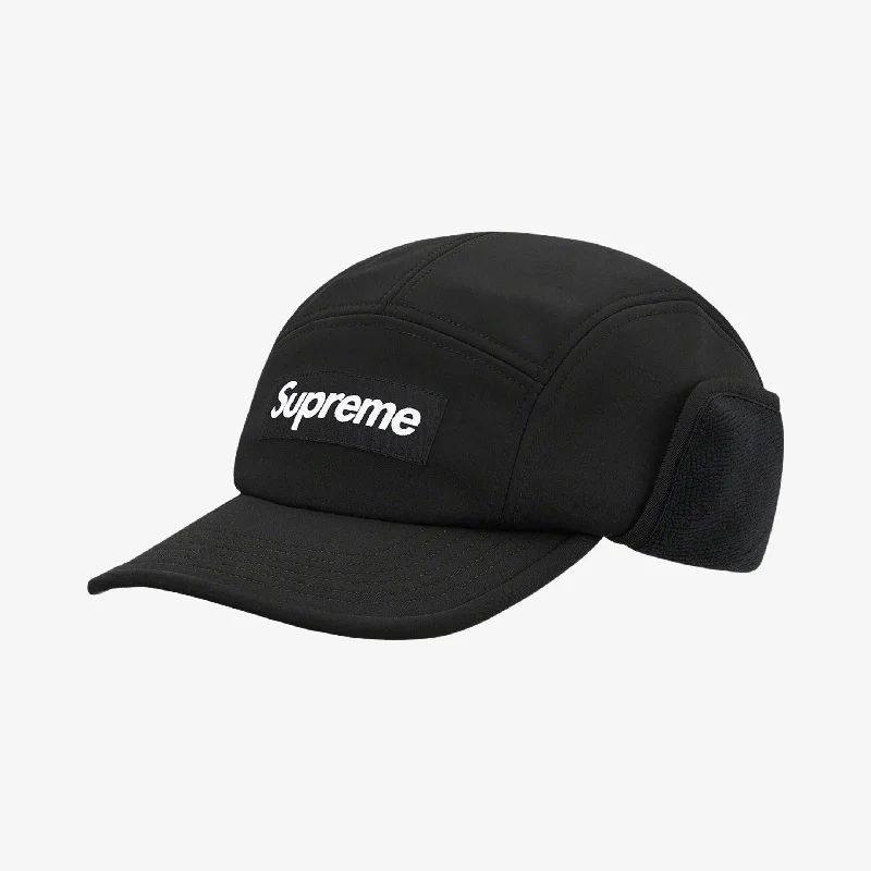 Denim snapback cap for casual cool edge -Supreme WINDSTOPPER Earflap Camp Cap Black (FW21)