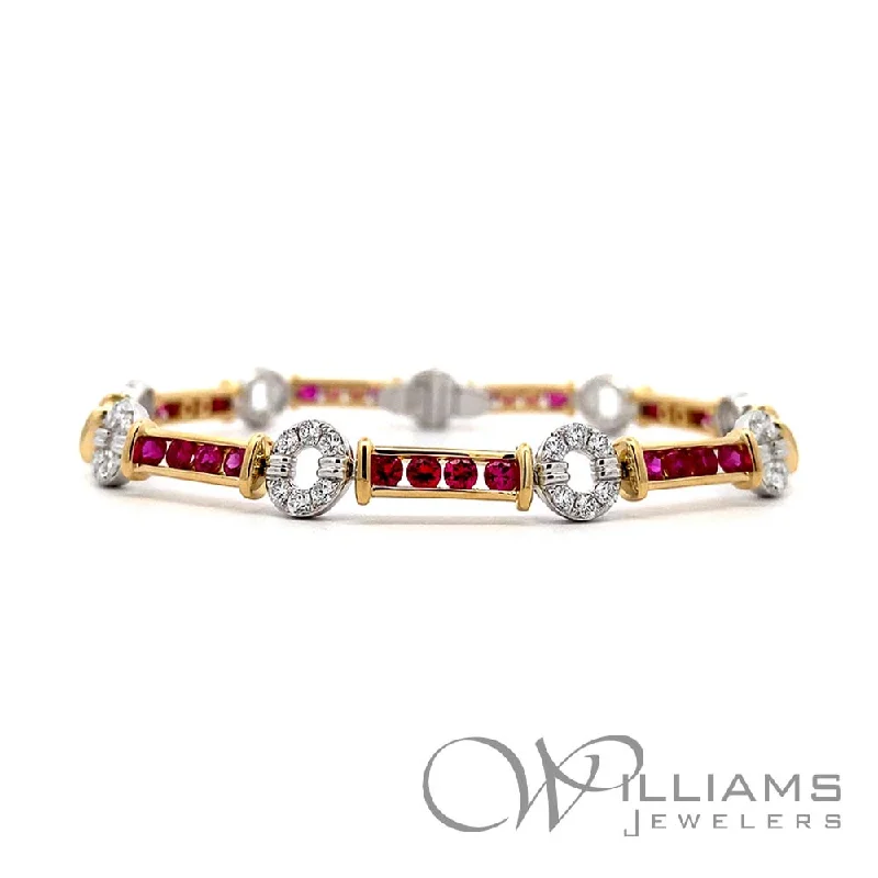 Bangles with raw citrine for sunny charm -Williams Signature 18 Karat Ruby Bracelet