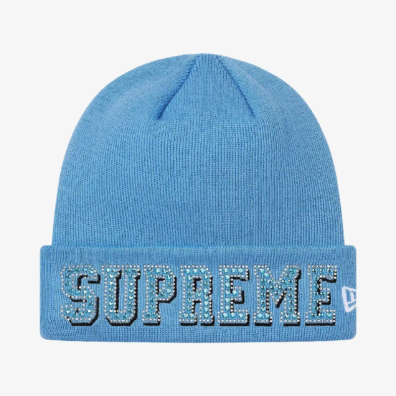 Vintage washed cap for faded cool look -Supreme x New Era Beanie 'Gems' Blue (SS20)