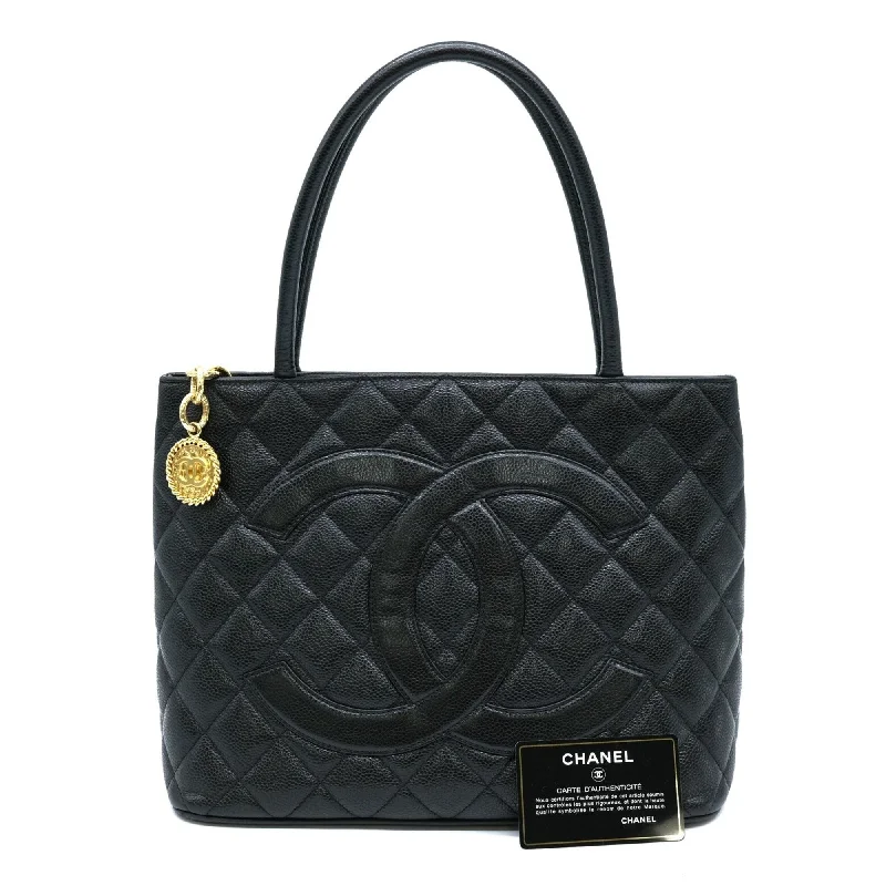 Leather handle bags for elegant daily carry -Chanel  Caviar Leather Handbag Tote Bag (Pre-Owned)