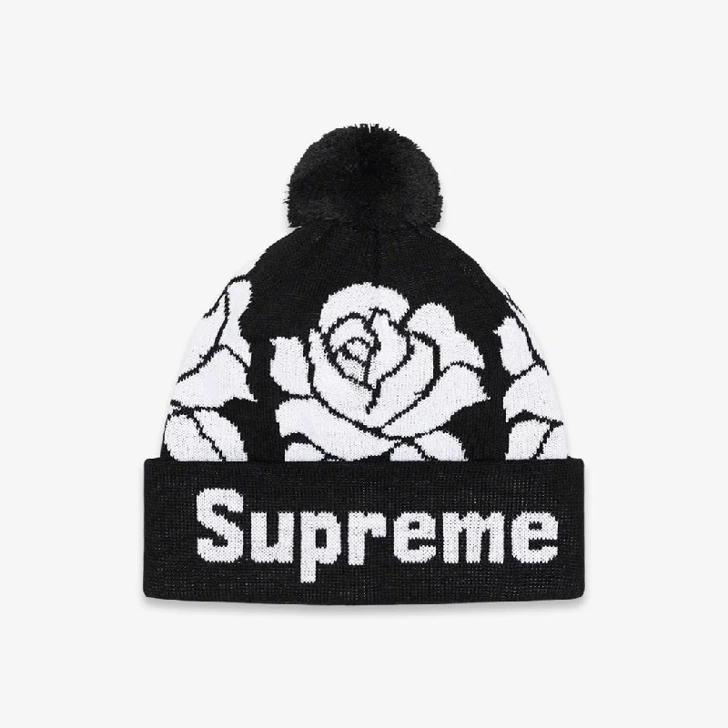 Adjustable snapback cap for easy fit tweaks -Supreme Beanie 'Rose' Black (FW22)