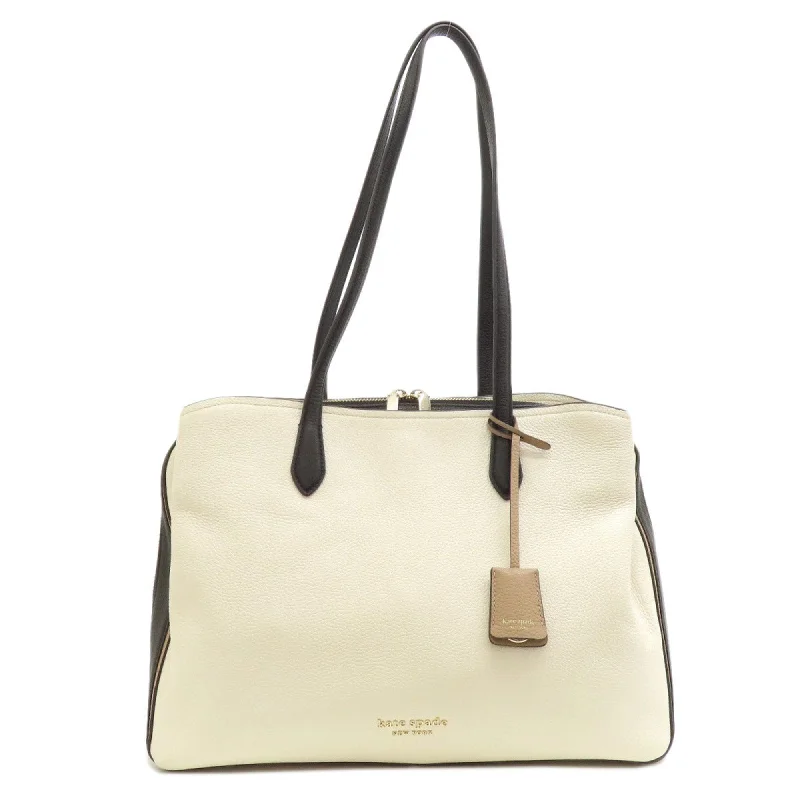 Handle bags with monogram designs for personalization -Kate Spade   Leather Tote Bag (Pre-Owned)