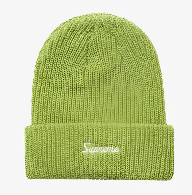 Trucker cap with funny slogan prints -Supreme Loose Gauge Beanie Light Green (FW21)