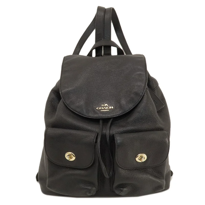 Handle bags with modern cutouts for style -Coach  Leather Backpack (Pre-Owned)