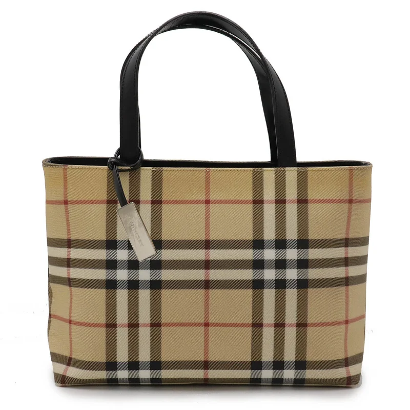 Handle bags with elegant gold-tone hardware -Burberry    Pvc Leather Handbag Tote Bag (Pre-Owned)